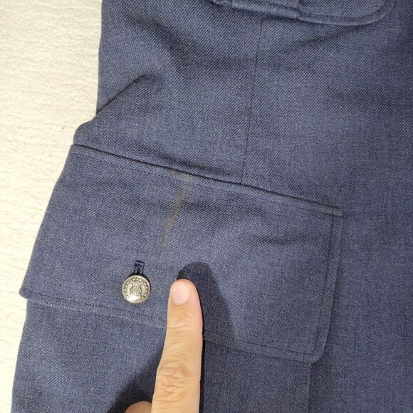 Vintage Military Coat Sz 41 Air Force Blue Dress Uniform Wool Polyester USAF AF - Picture 12 of 16